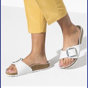 New Birkenstock Madrid Big Buckle whit leather size 36
